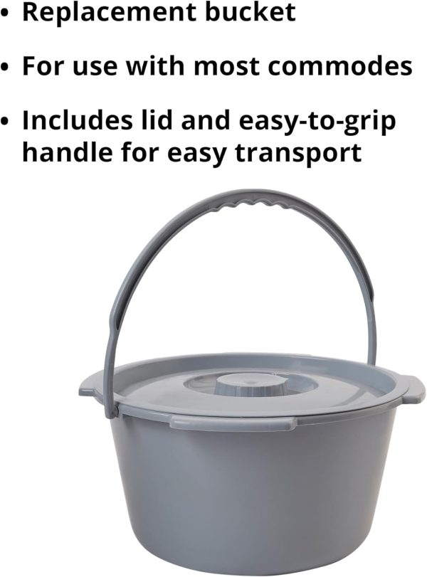 Commode Bucket with Lid, 7.5QT - Each - Image 2
