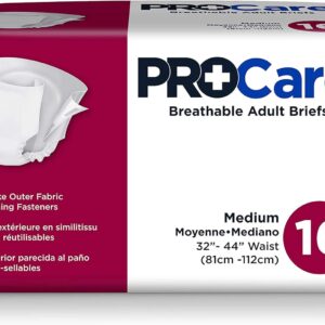 ProCare Breathable Adult Brief Medium 32"- 44" - 16ea/pk 6pk/cs - Case