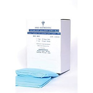 Impervious Comfort CPE Gown Blue w/ Thumb Hook - 100ea/cs