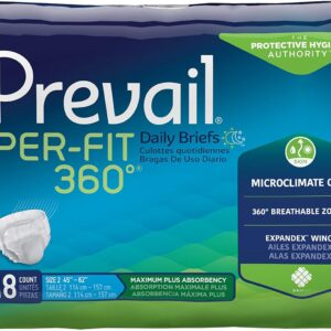 Per-Fit 360 Briefs Size 2 Large waist size 45" to 62" - 18ea/pk 4pk/cs