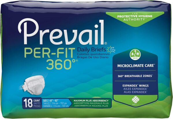 Per-Fit 360 Briefs Size 2 Large waist size 45" to 62" - 18ea/pk 4pk/cs