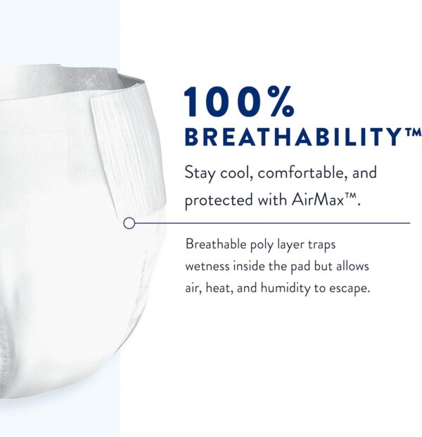 Prevail Air Plus Briefs 100% Breathable Size 2 45" to 62" Waist Large Blue - 18ea/pk 4/pk/cs - Image 2