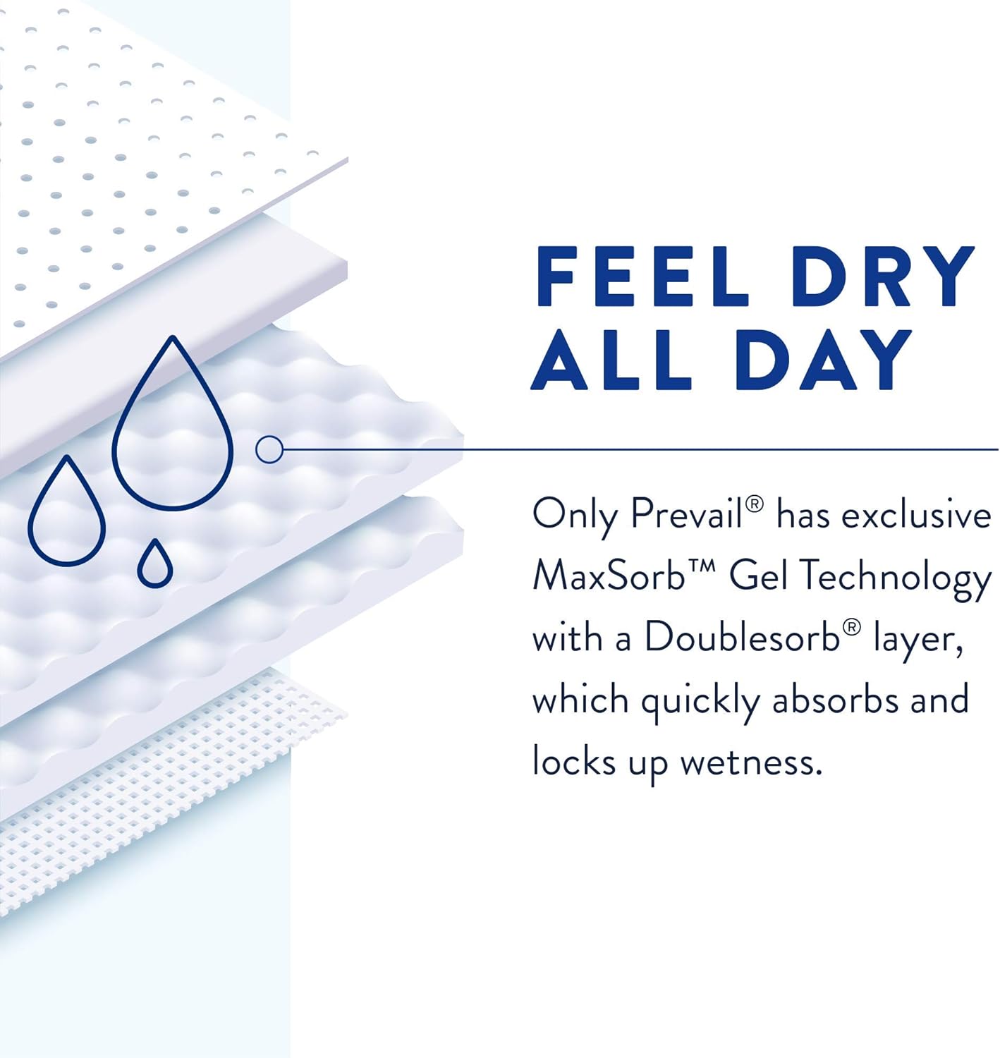 Prevail Air Plus Daily Briefs 100% Breathable Size 1 26"-48" - 20ea/pk 4pk/cs - Image 2