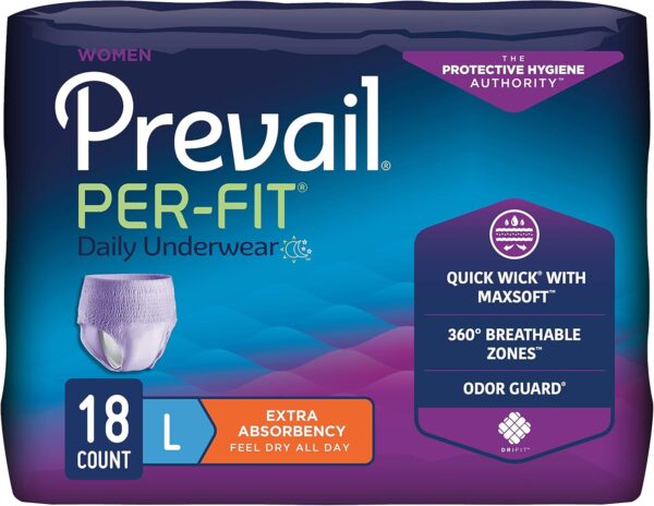 Prevail Per-Fit Protective Underwear Large - 18ea/pk 4pk/cs