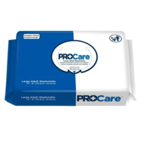 ProCare Adult Moist Washcloth Soft Pack Peel Back Top - 96ea/pk 6pk/cs