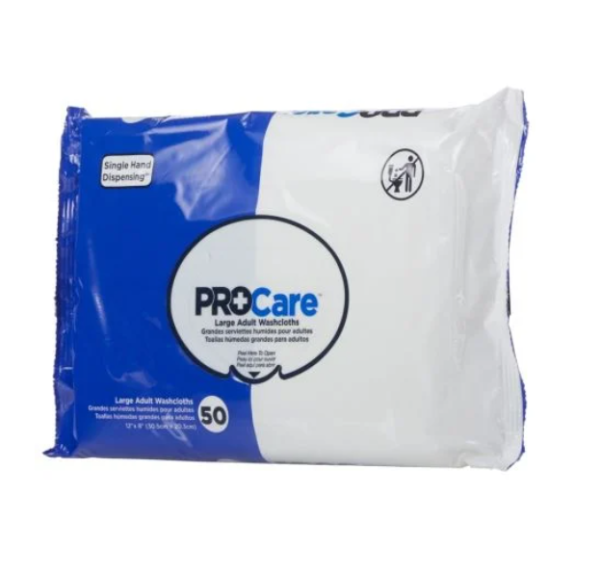 ProCare Adult Moist Washcloth Soft Pack Peel Back Top - 96ea/pk 6pk/cs - Image 2