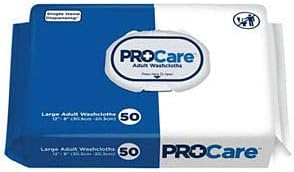ProCure Wipes Premoistened Washcloth Soft Pack Snap Lid 8"x 12" - 50/pk 12pk/cs