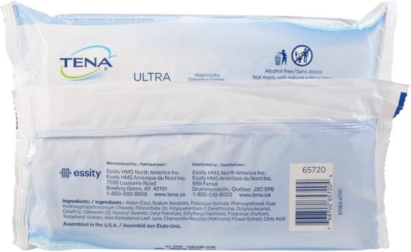 TENA Classic Washcloth 7.9"x 12.5" Soft Pack Snap Top - 48ea/pk 12pk/cs - Image 4